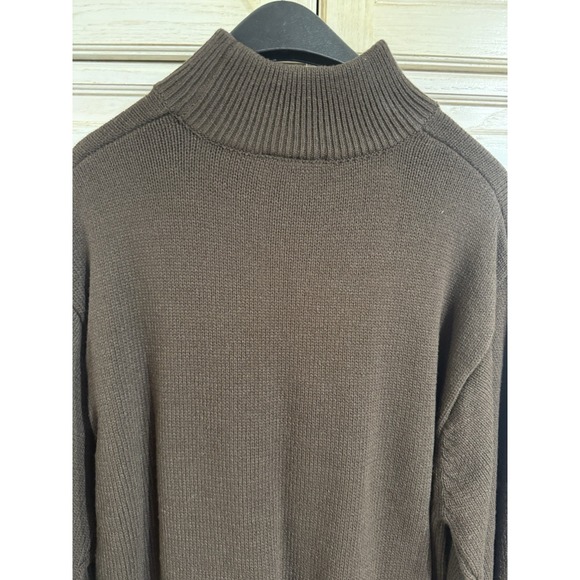 Vintage South Pole Turtleneck Sweater Mens Med Brown Skate Hip Hop Y2K - Picture 4 of 10